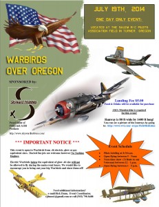 Warbirds Over Oregon 2014 Poster